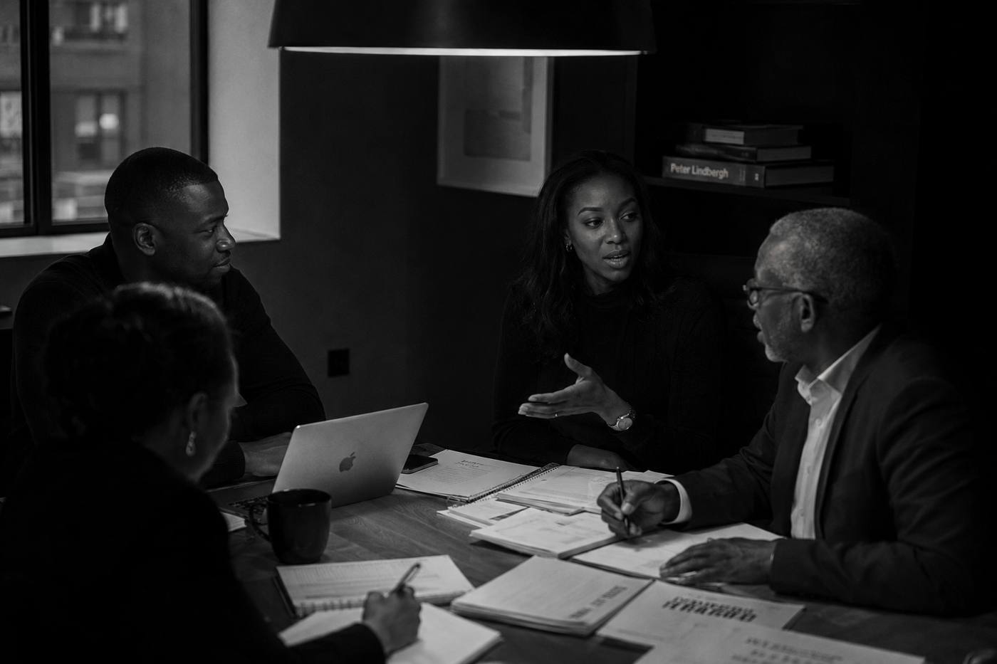 Team in a strategy meeting